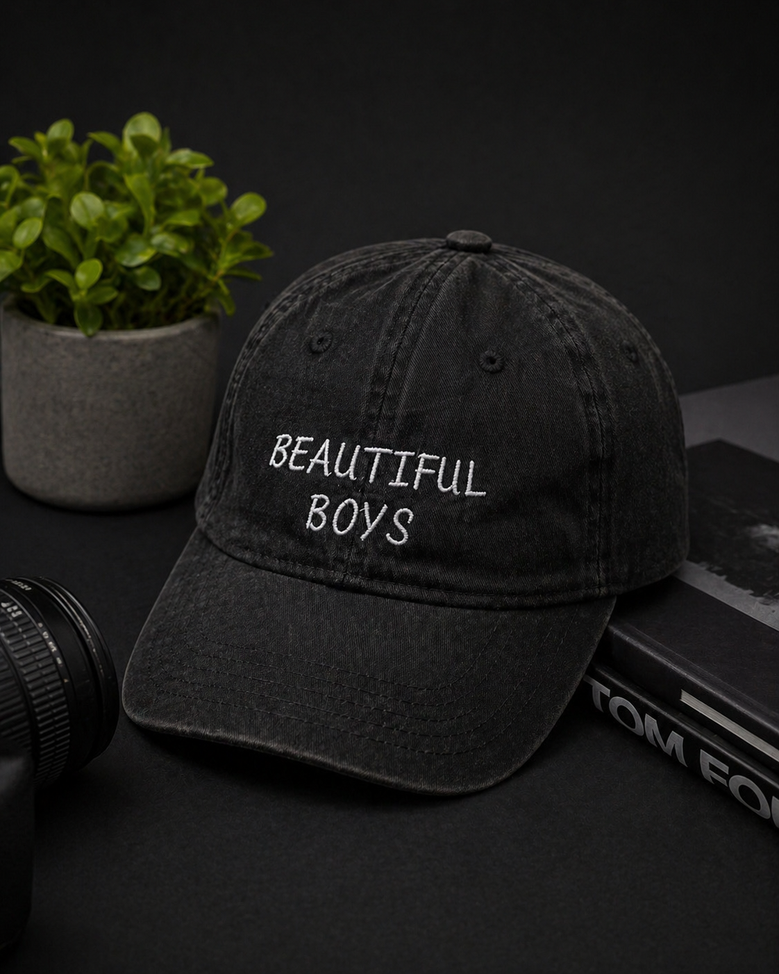 Beautiful Boys Dad Cap – Black & Pink Minimal Streetwear Hat | Clothable Studio South Africa