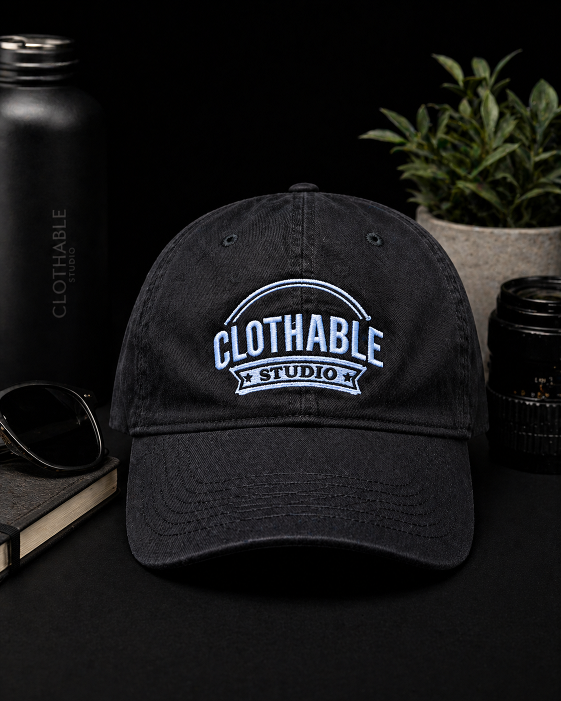 Clothable Studio Black Dad Cap – Minimal Streetwear Cap (South Africa)