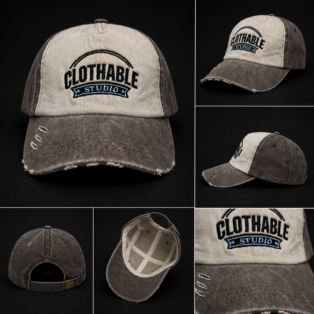 Clothable Studio Trucker Cap – Vintage Distressed Streetwear Hat (South Africa)